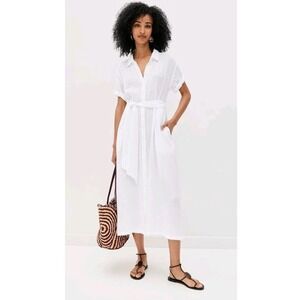 Xirena Caylin dress white 100% cotton Gauze womens XS RN 123722